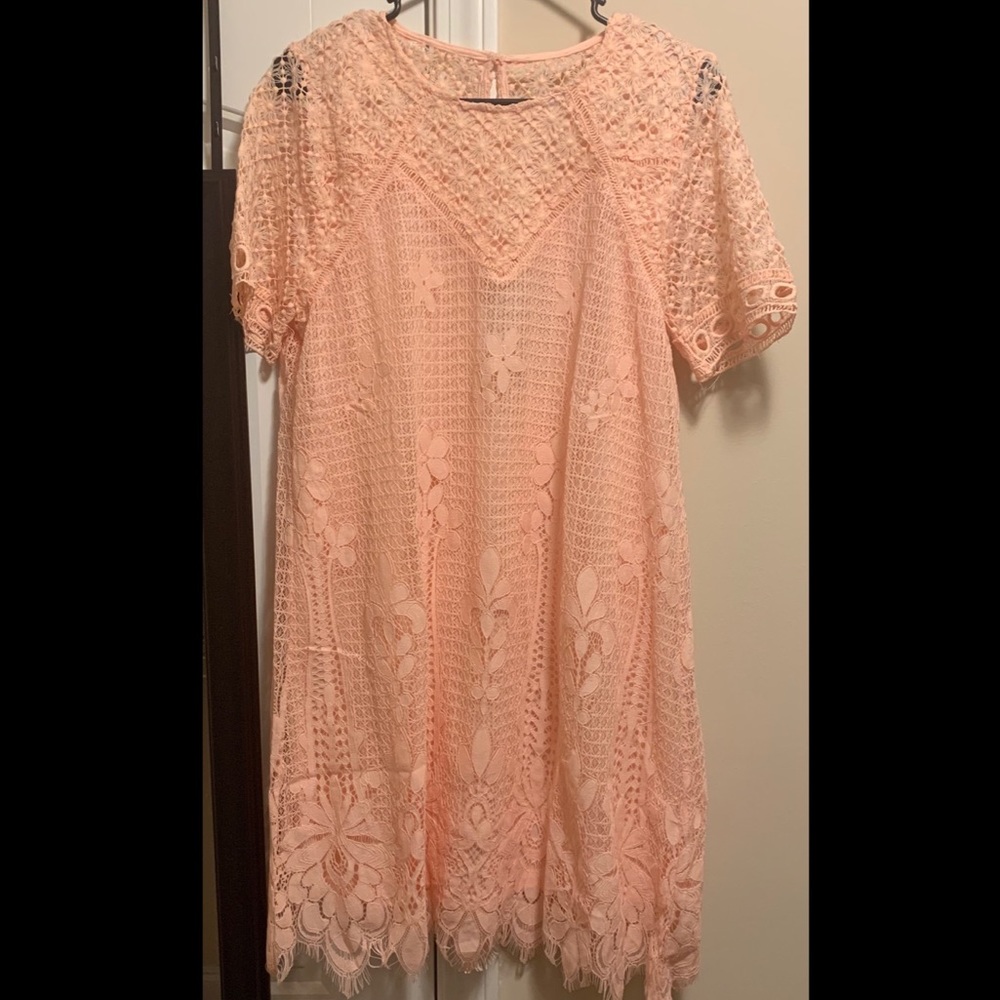 Pink Lace/crochet dress